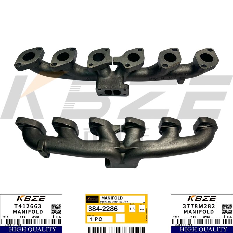 KBZE 384-2286 T412663 3778M282 EXHAUST MANIFOLD FOR 320D2 323D2 924K 930K 535D 545D REPLACE CAT C6.6 C7.1 PERKINS 1106D ENGINE