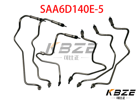 SAA6D140E-5 엔진 고압 연료 주입기 파이프 세트 KOMATSU 발굴기